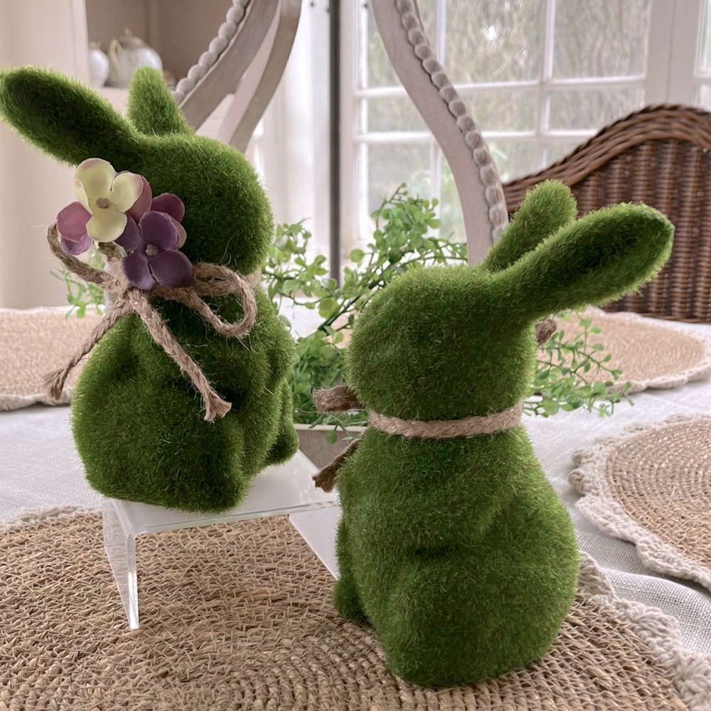 Moss Covered Garden Bunnies
